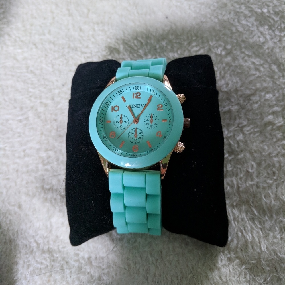 Turquoise geneva watch
